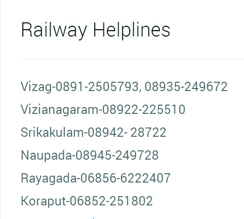 Railway Helplines